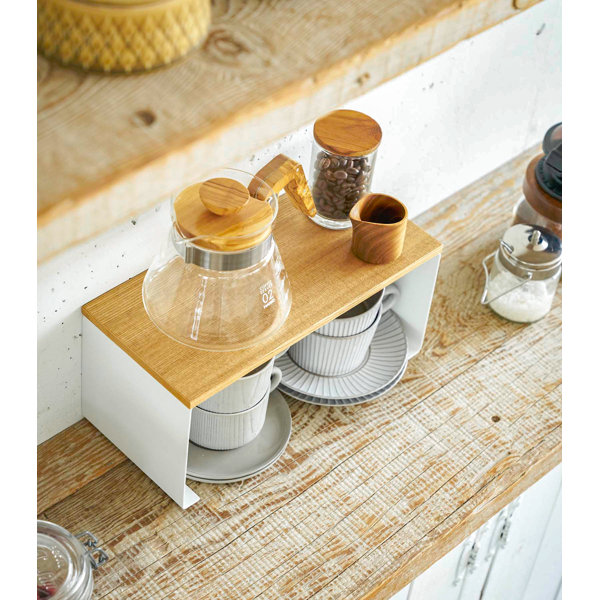 Yamazaki USA Yamazaki Home WoodTop Stackable Kitchen Rack, Modern